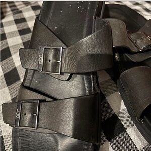 UGG Men's Dark Leather Sandals